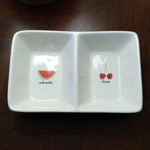 New Rae Dunn Watermelon Cherries Serving Dish